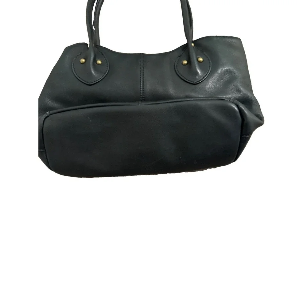 CLARKS Satchel Leather Bag Purse Black